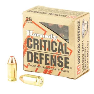 Hornady Critical Defense 9MM Makarov 95 Grain FTX 25 Round Box