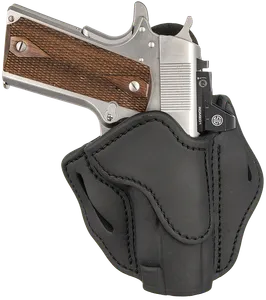 1791 Gunleather BH1 Optic Ready OWB Holster Stealth Black Leather Right Hand Fits 4-5" 1911