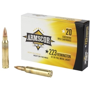 Armscor 223 Rem 62 Grain Full Metal Jacket 20 Round Box 