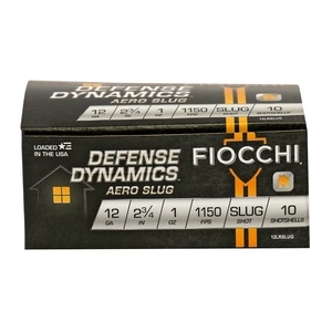 Fiocchi Ammunition Aero Slug 12 Gauge 2.75 Slug Low Recoil 10 Round Box 