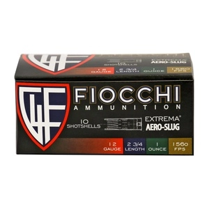 Fiocchi Ammunition Aero Slug 12 Gauge 2.75 Slug Hi-Velocity 10 Round Box 