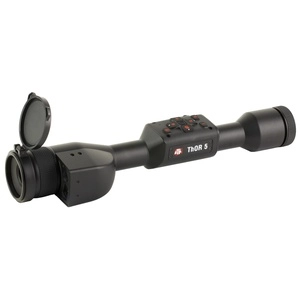 ATN Corp THOR 5 LRF Thermal Rifle Scope 2-16X25MM 30MM Main Tube 640x480 Sensor Resolution Multiple Reticles Matte Finish Black Integrated Laser Range Finder