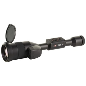 ATN Corp THOR 5 LRF Thermal Rifle Scope 5-40X75MM 30MM Main Tube 640x480 Sensor Resolution Multiple Reticles Matte Finish Black Integrated Laser Range Finder 