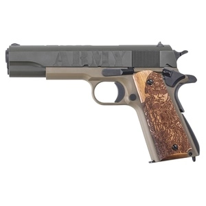 Auto Ordnance 1911 .45 ACP 5" Coyote Tan Frame Olive Drab Green Slide Custom Engraving
