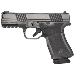 Black Rain Ordnance Frontline + 9MM 4" Optics Ready Cerakote Battle Worn Gun Metal Gray 15 Round