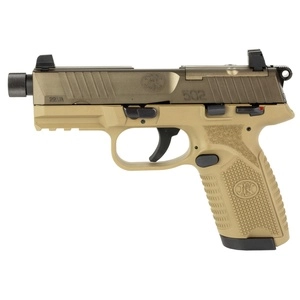 FN 502 .22 LR 4.6" Threaded Barrel Optics Ready FDE 10 Round