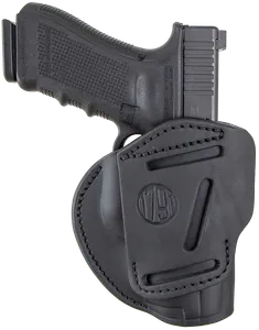 1791 Gunleather 3-Way OWB Holster Size 5 Stealth Black Ambidextrous Fits Glock 17 Springfield XD