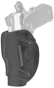 1791 Gunleather 3-Way IWB/OWB Holster Size 1 Stealth Black Ambidextrous Fits 1911 3-4"