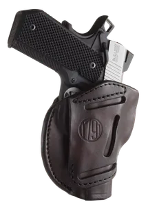 1791 Gunleather 3-Way IWB/OWB Holster Size 1 Signature Brown Ambidextrous Fits 1911 3-4"